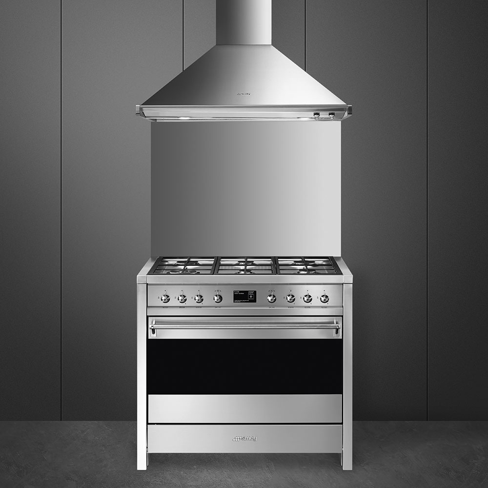 Smeg Stainless steel Cooker with Gas Hob_10
