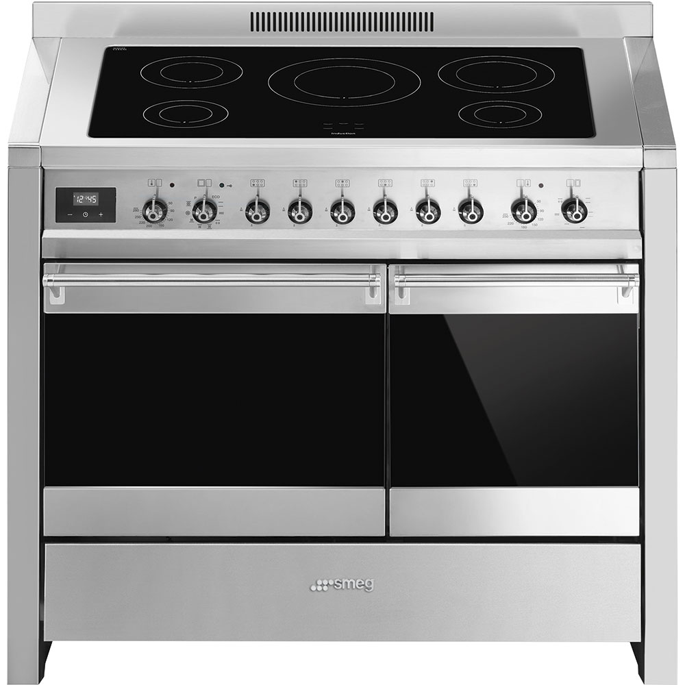 Smeg Stainless steel Cooker with Induction Hob_1