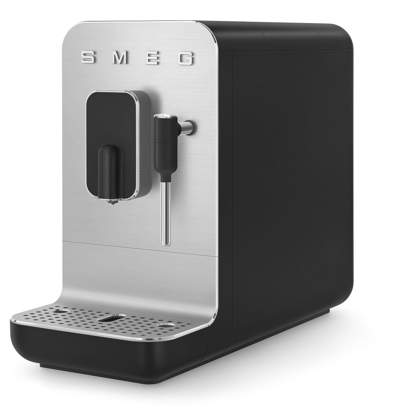 Smeg Black Espresso Manual Coffee Machine with Milk Forther - BCC12BLMUK_6