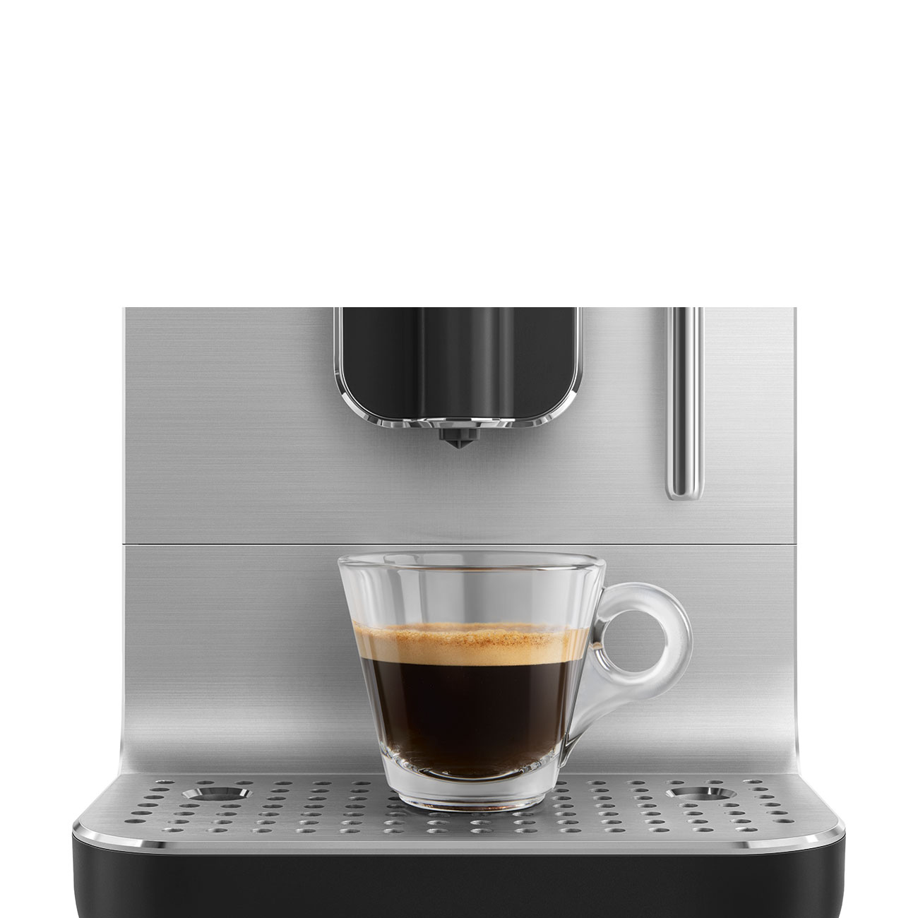 Smeg Black Espresso Manual Coffee Machine with Milk Forther - BCC12BLMUK_8
