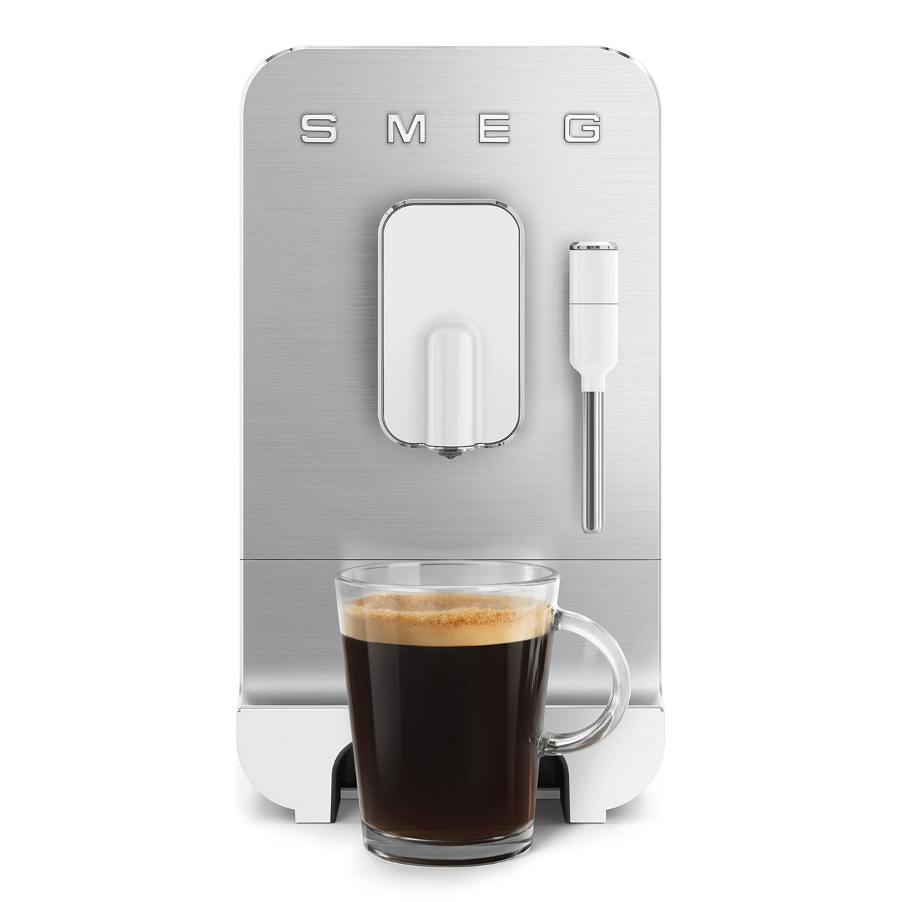 Smeg White Espresso Manual Coffee Machine with Milk Forther - BCC12WHMUK_10