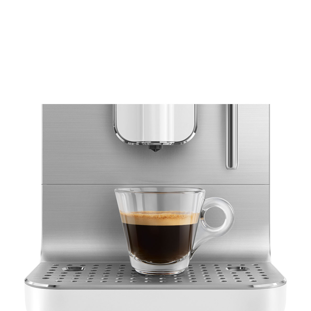 Smeg White Espresso Manual Coffee Machine with Milk Forther - BCC12WHMUK_8