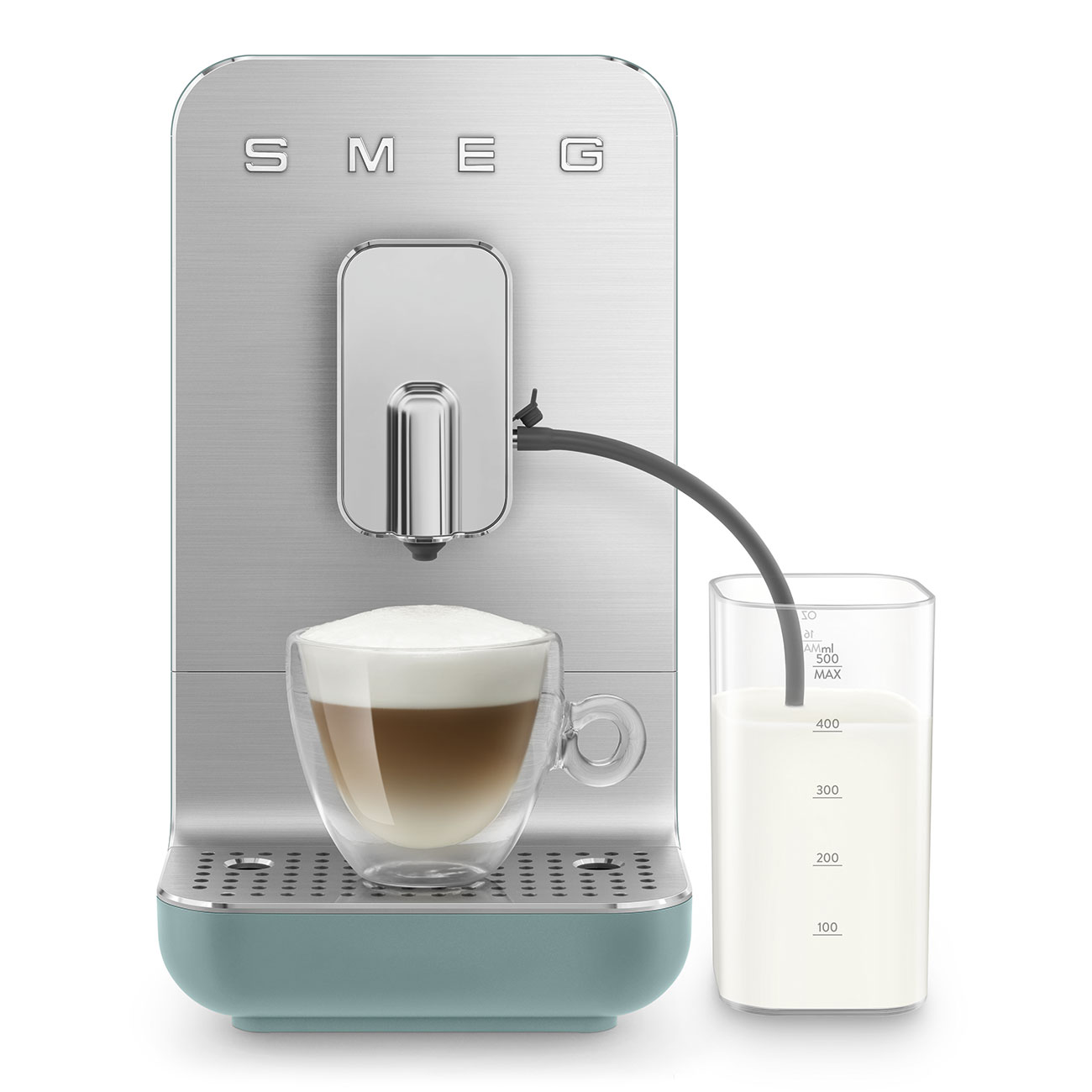 Smeg Emerald Green Bean To Cup Coffee Machine with integrated milk tank_11