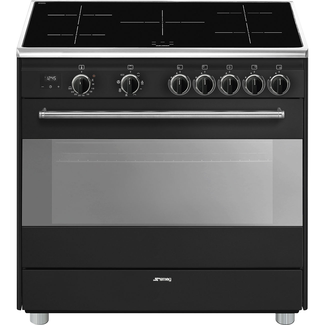 Smeg Anthracite Cooker with Induction Hob_1
