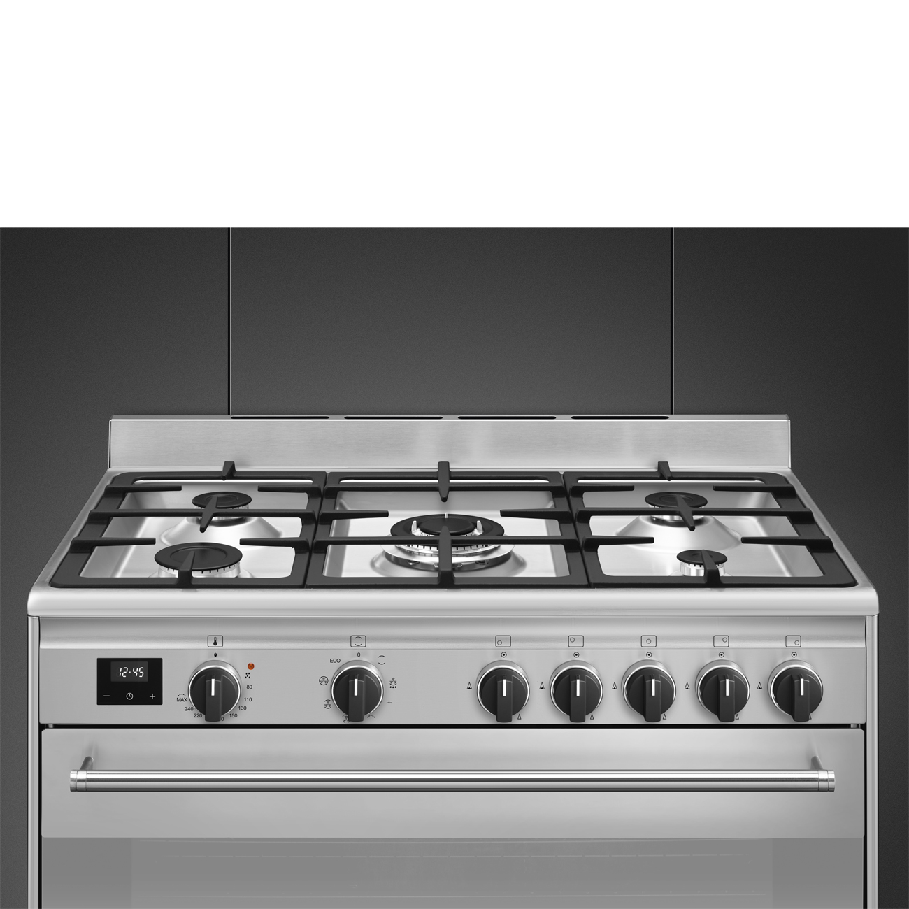 Smeg Stainless steel Cooker with Gas Hob_5