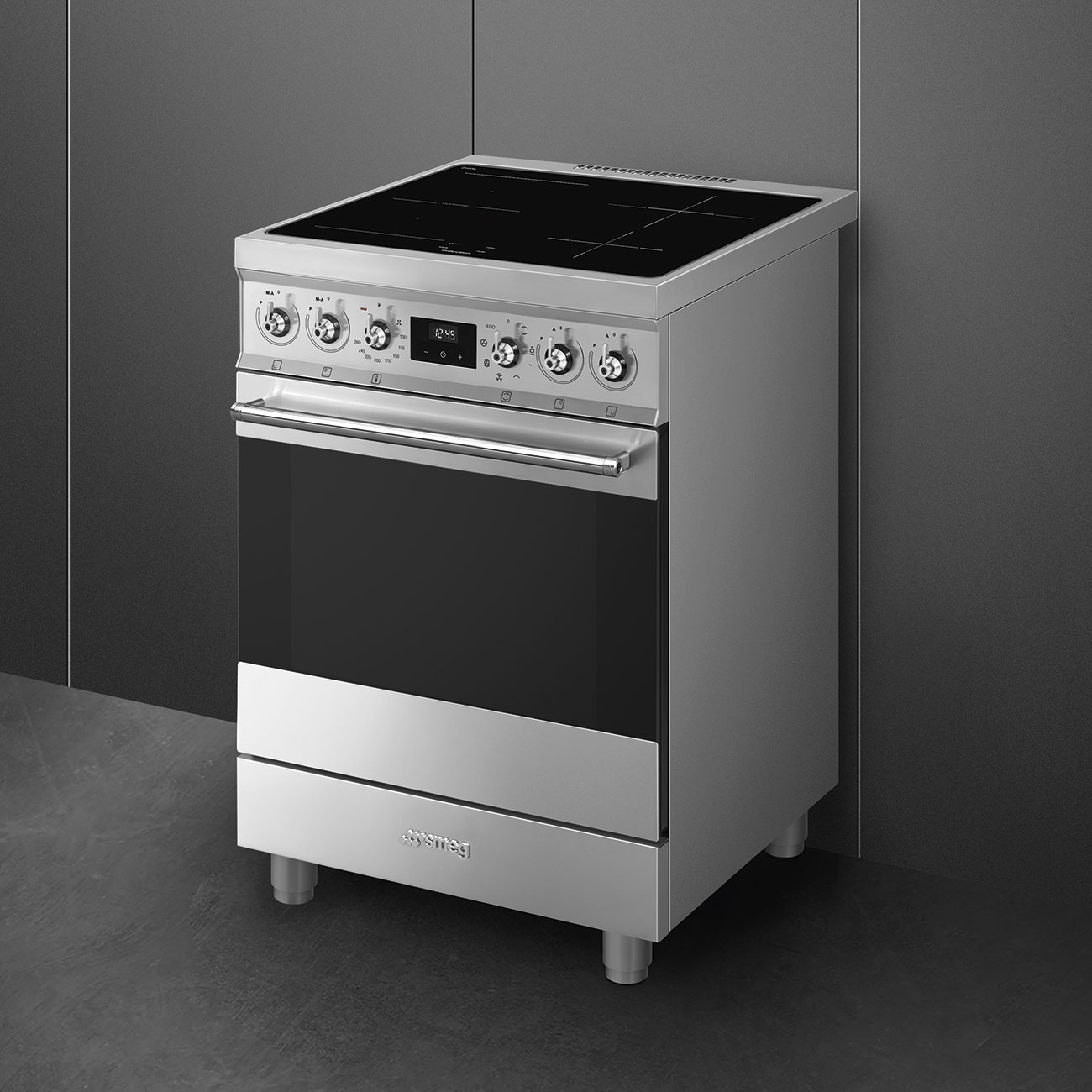 Smeg Stainless steel Cooker with Induction Hob_4