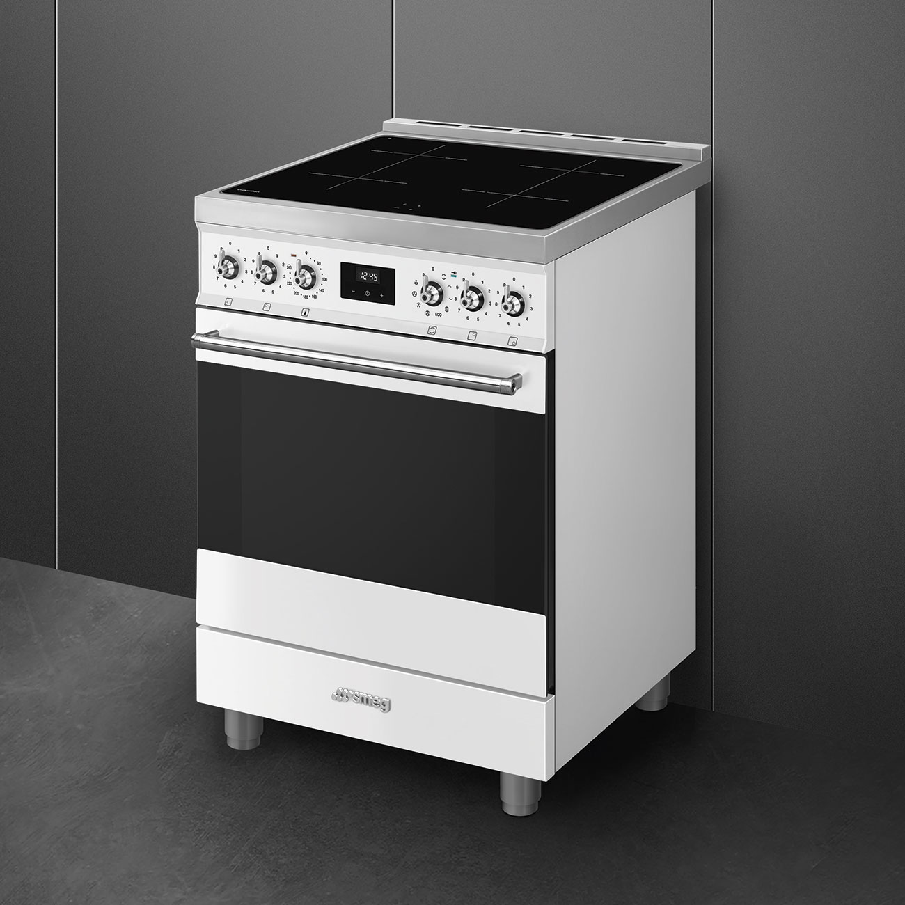 Smeg White Cooker with Induction Hob_4