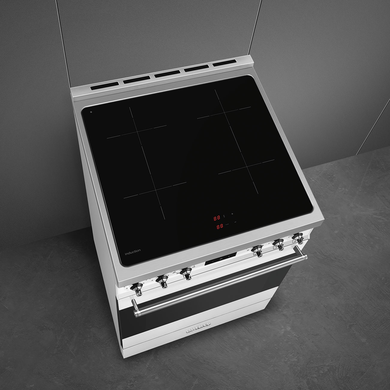 Smeg White Cooker with Induction Hob_6