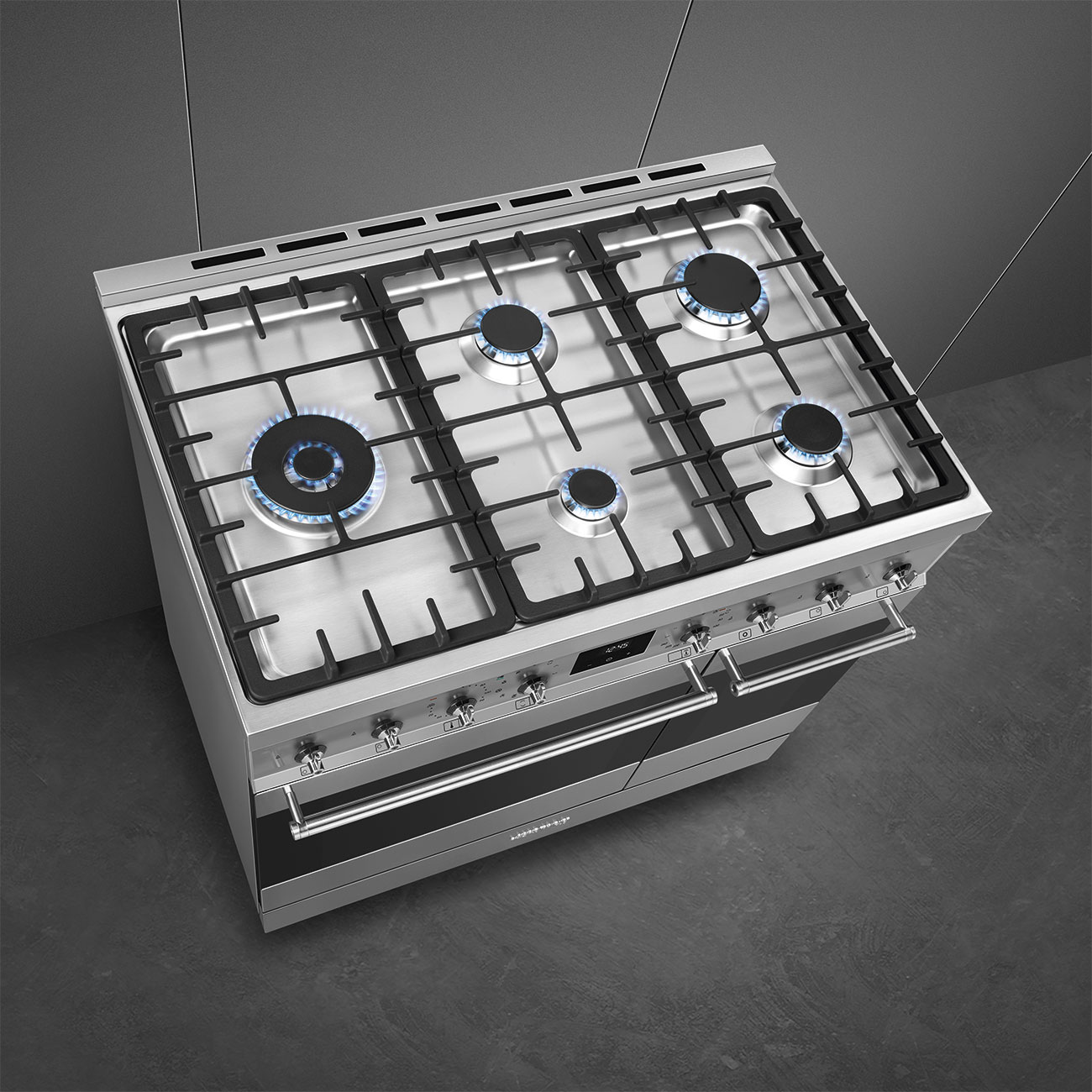 Smeg Stainless steel Cooker with Gas Hob_6