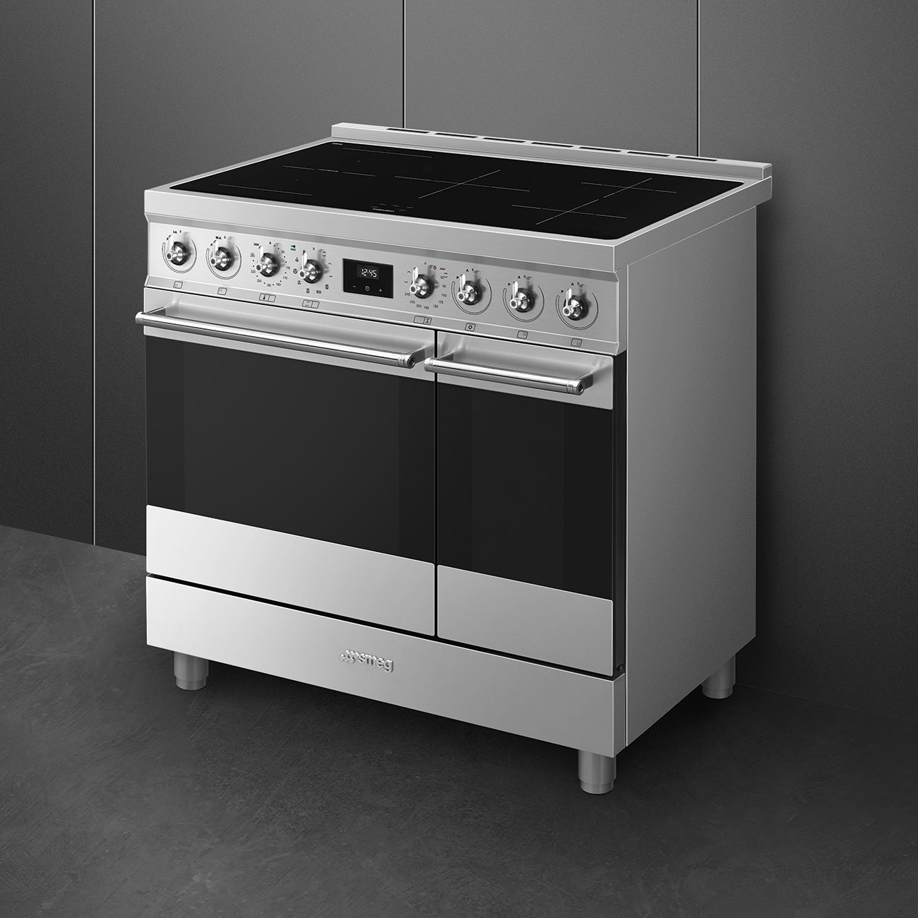 Smeg Stainless steel Cooker with Induction Hob_4