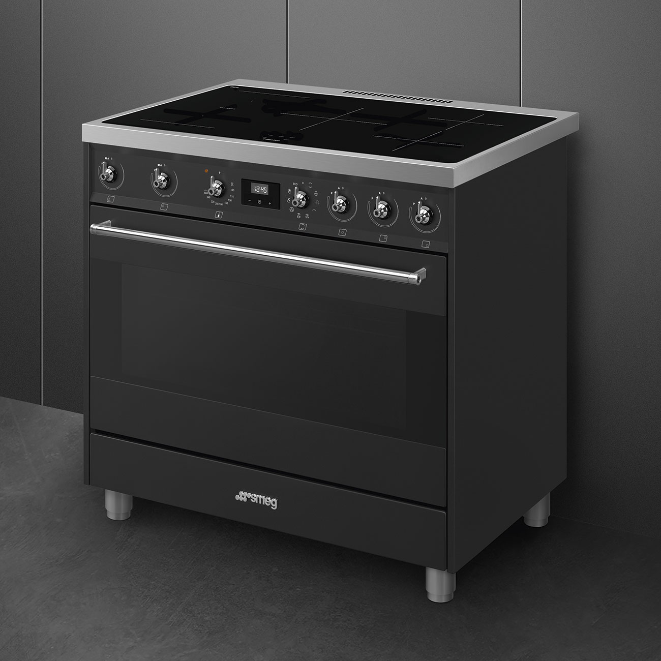 Smeg Anthracite Cooker with Induction Hob_3