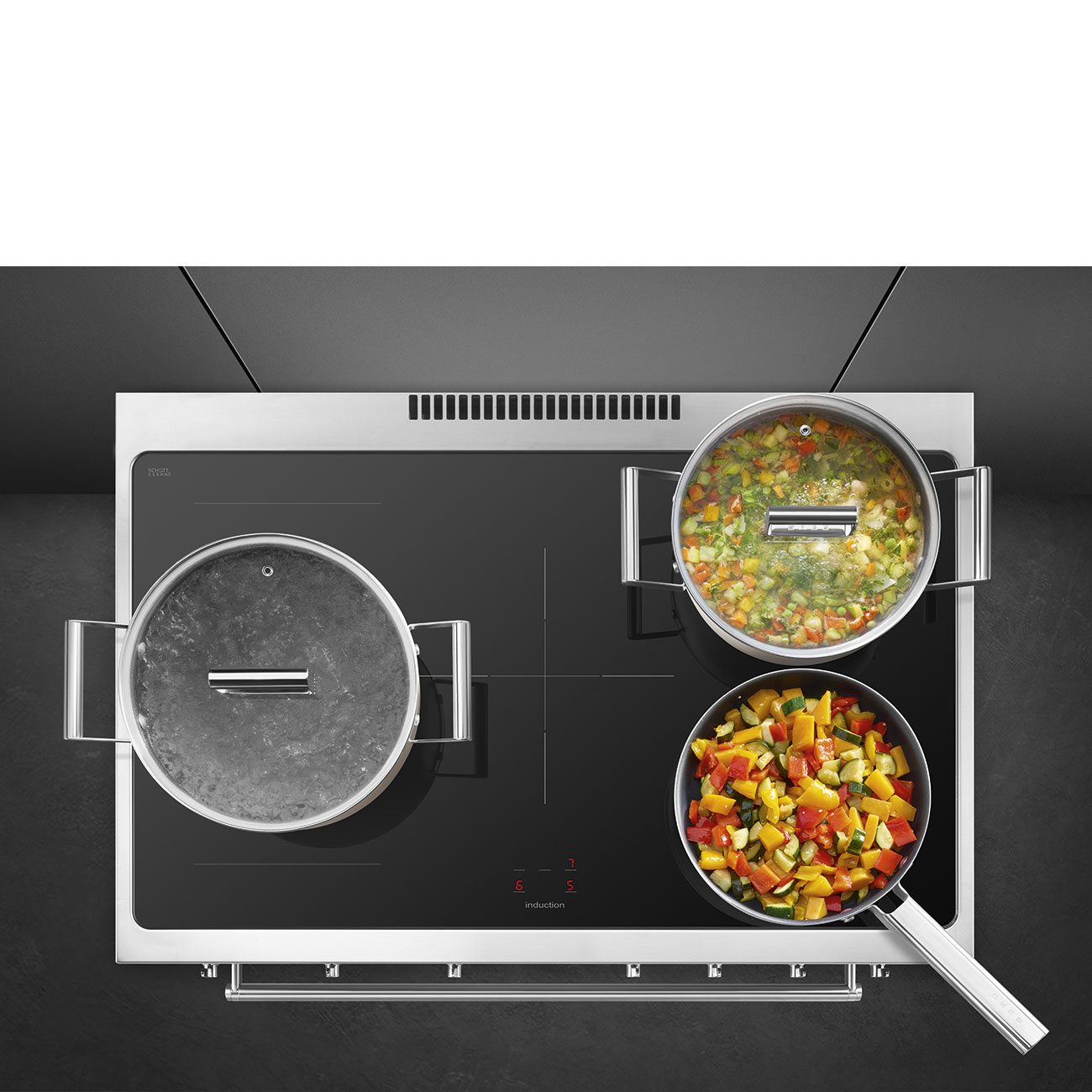 Smeg Stainless steel Cooker with Induction Hob_9