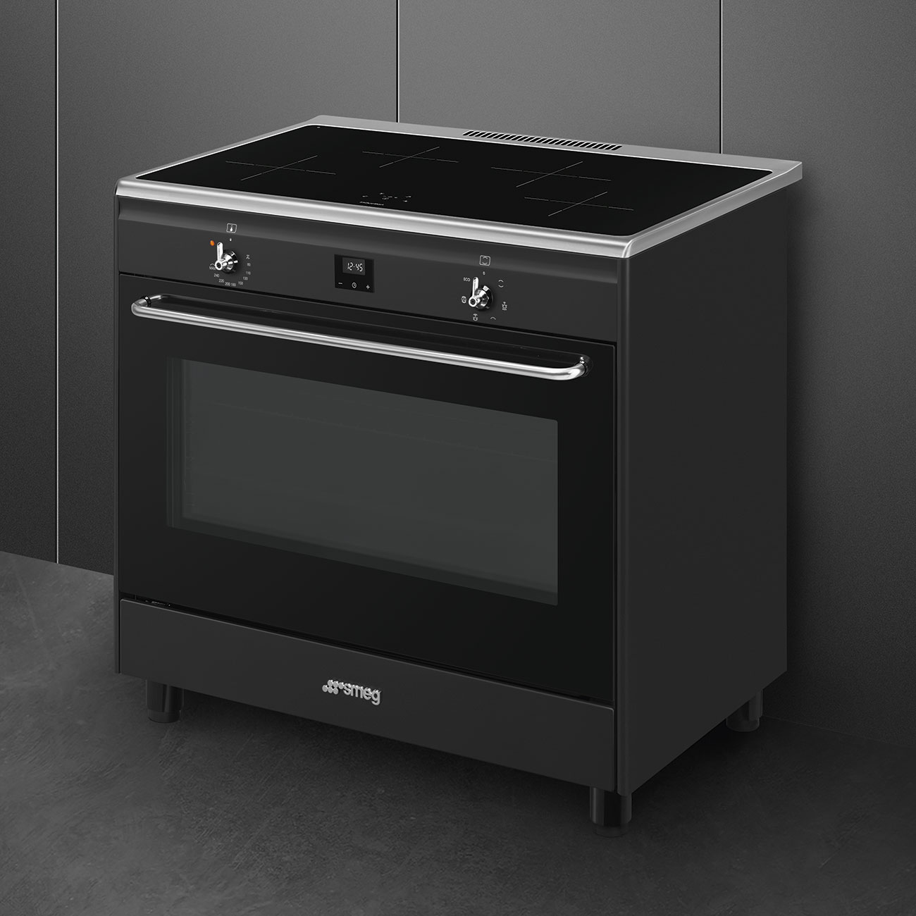 Smeg Anthracite Cooker with Induction Hob_3