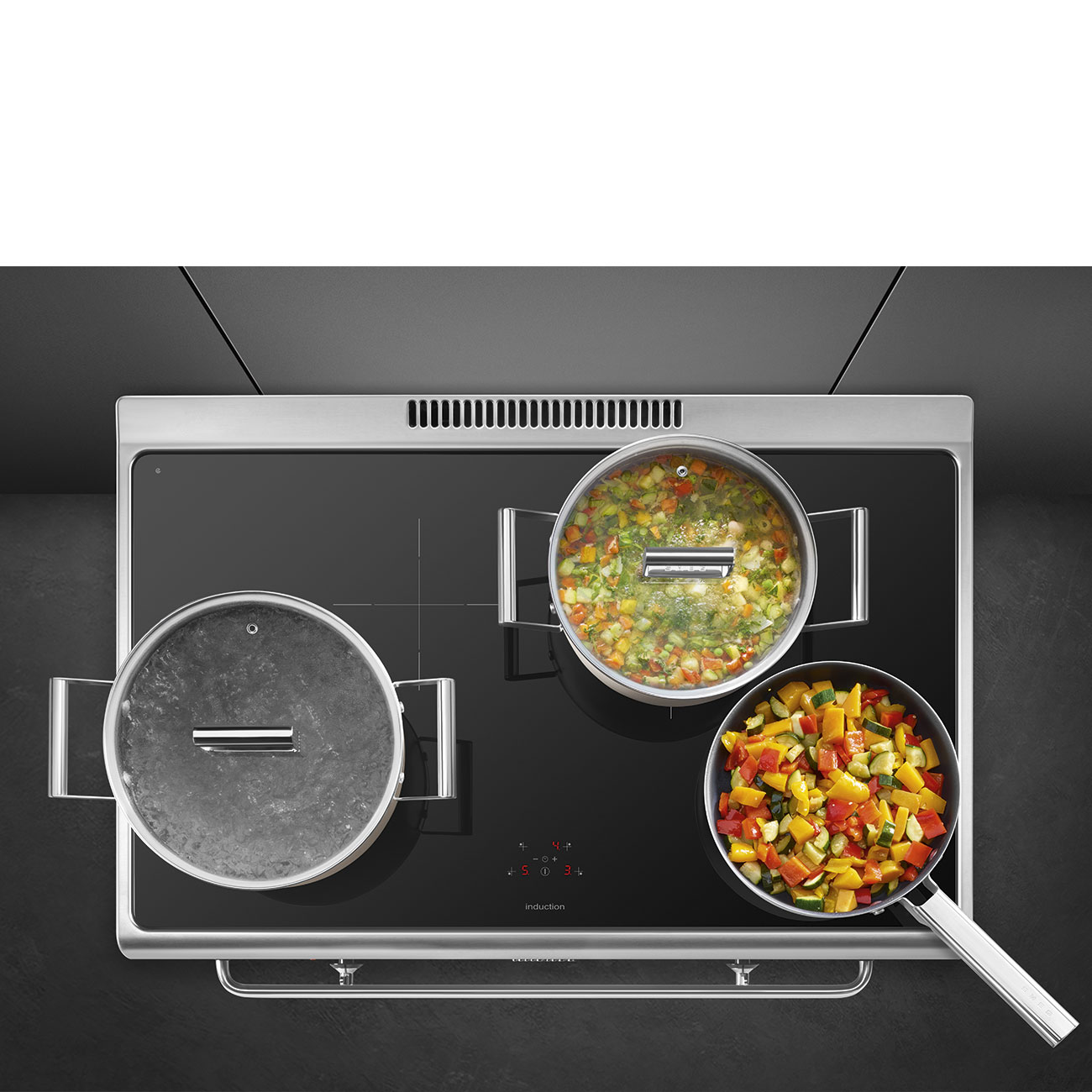 Smeg Stainless steel Cooker with Induction Hob_8