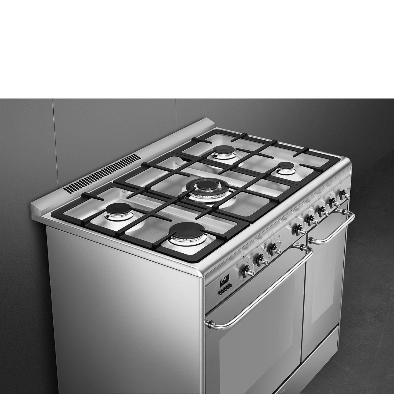 Smeg Stainless steel Cooker with Gas Hob_9