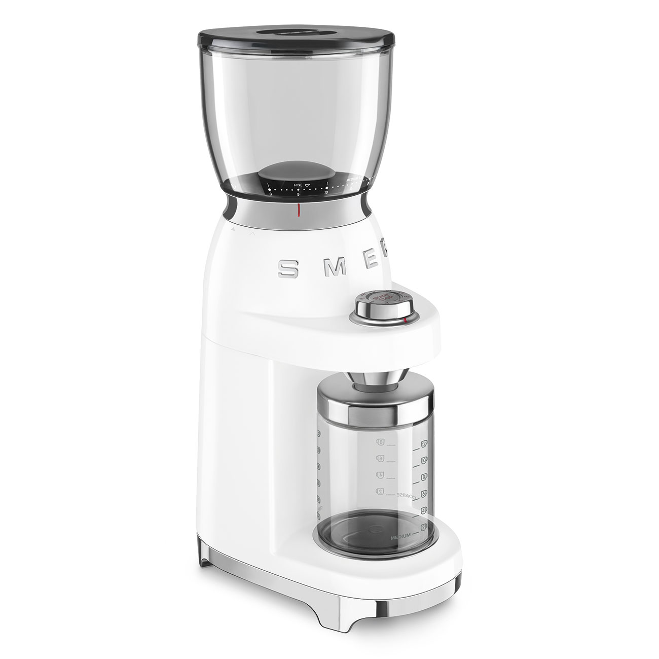 White Coffee Grinder featuring a conical burr - CGF01WHUK - Smeg_4