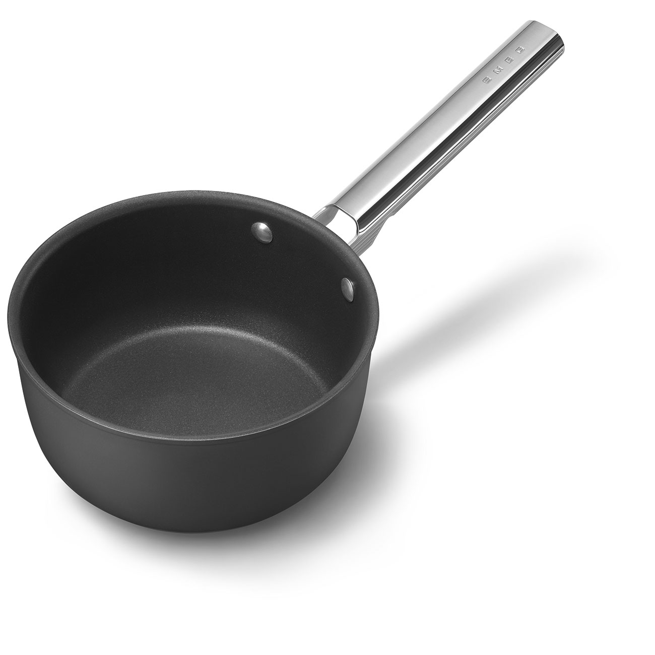 Smeg Black Non-stick Saucepan with glass lid and stainless steel handle_11