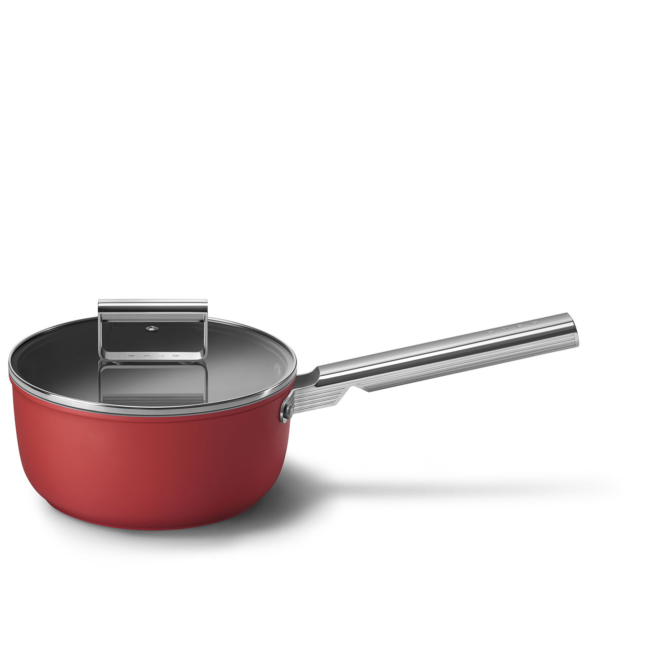 Smeg Red Non-stick Saucepan with glass lid and stainless steel handle_11