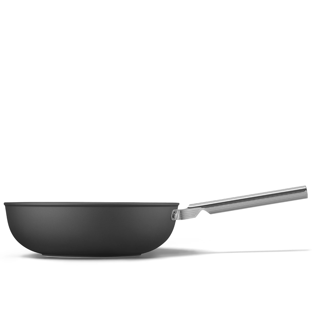 Smeg Black Non-stick Wok with Stainless Steel Handle - CKFW3001BLM_1
