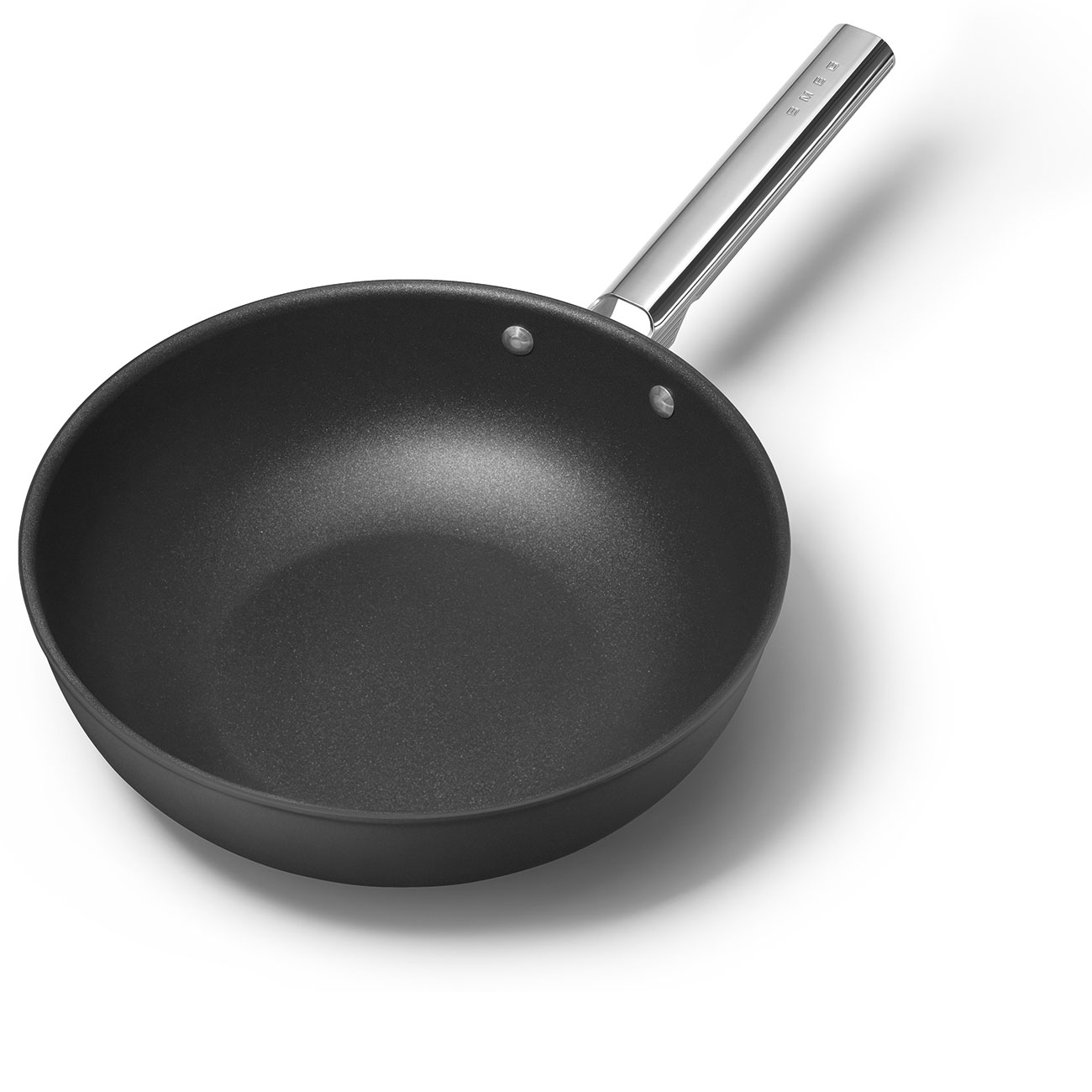 Smeg Black Non-stick Wok with Stainless Steel Handle - CKFW3001BLM_3