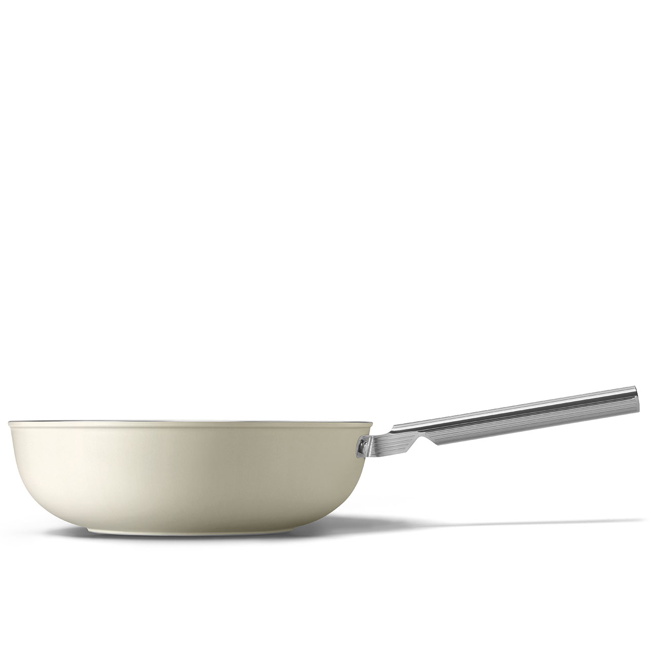 Smeg Cream Non-stick Wok with Stainless Steel Handle - CKFW3001CRM_1