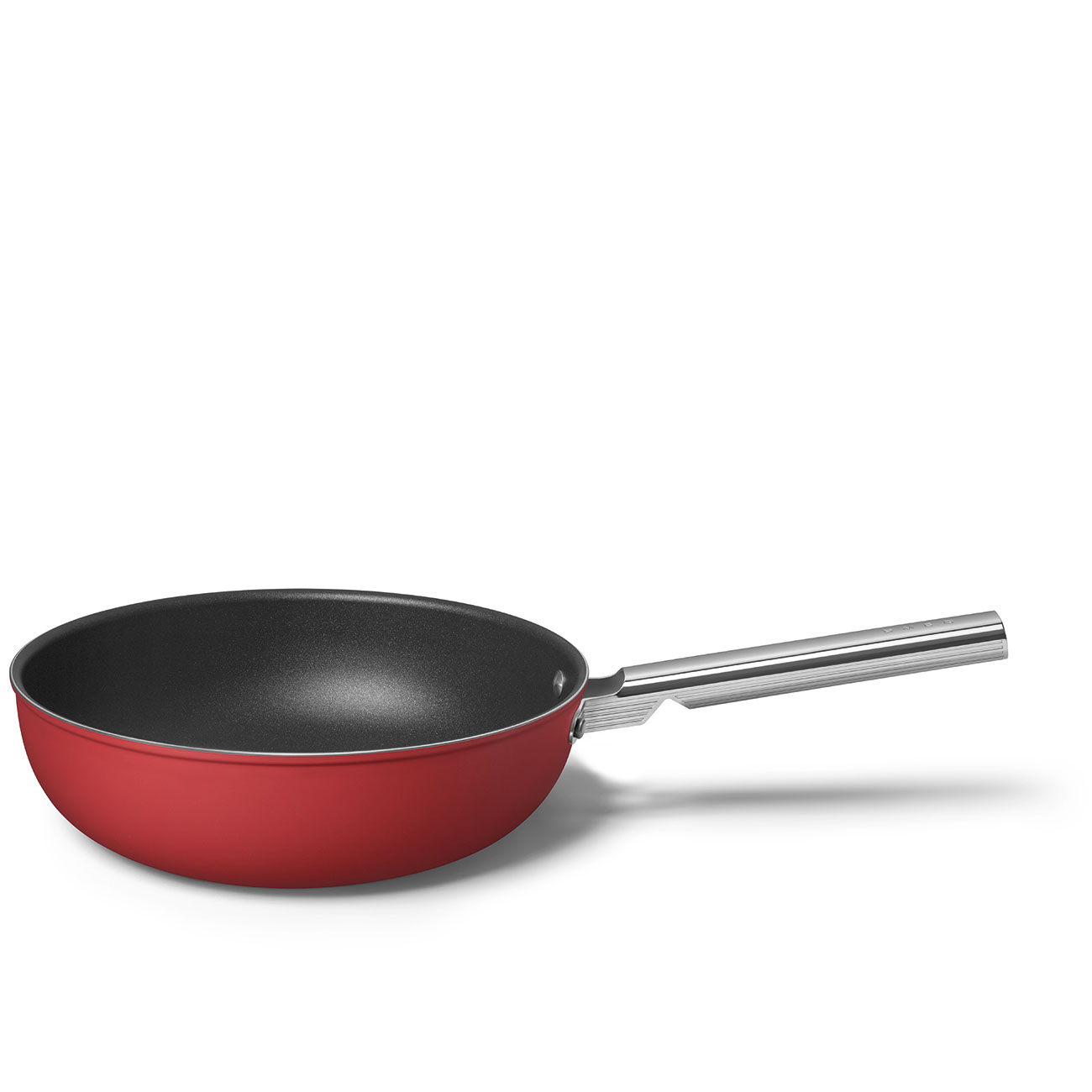 Smeg Red Non-stick Wok with Stainless Steel Handle - CKFW3001RDM_2