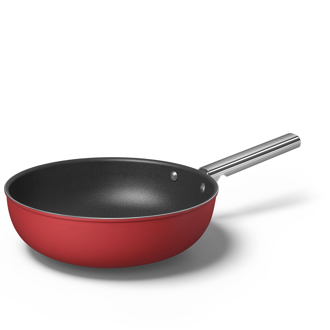 Smeg Red Non-stick Wok with Stainless Steel Handle - CKFW3001RDM_7