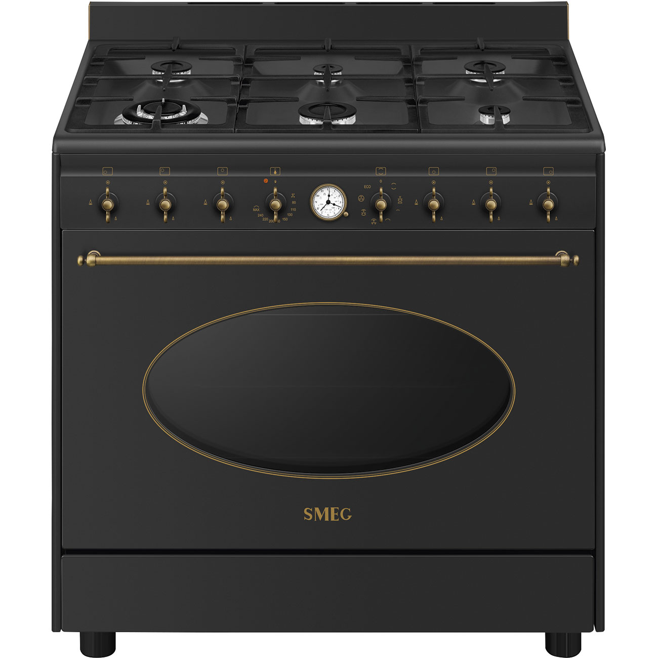 Smeg Anthracite Cooker with Gas Hob_1