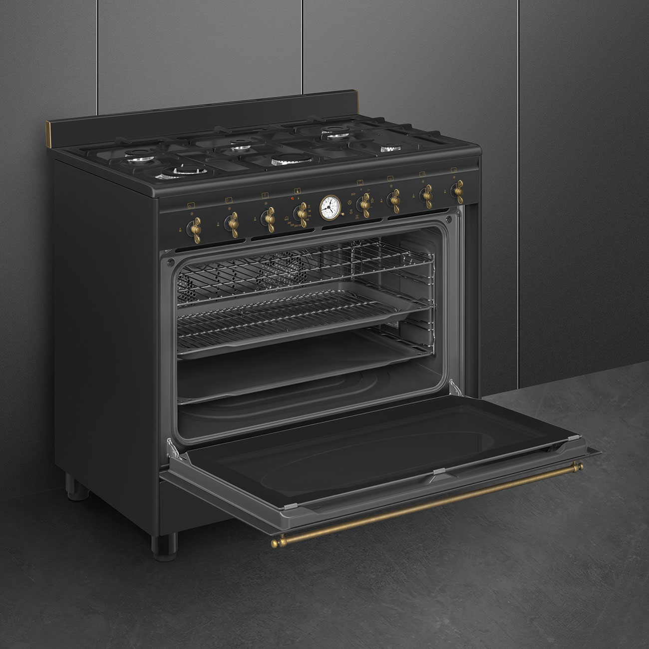 Smeg Anthracite Cooker with Gas Hob_4