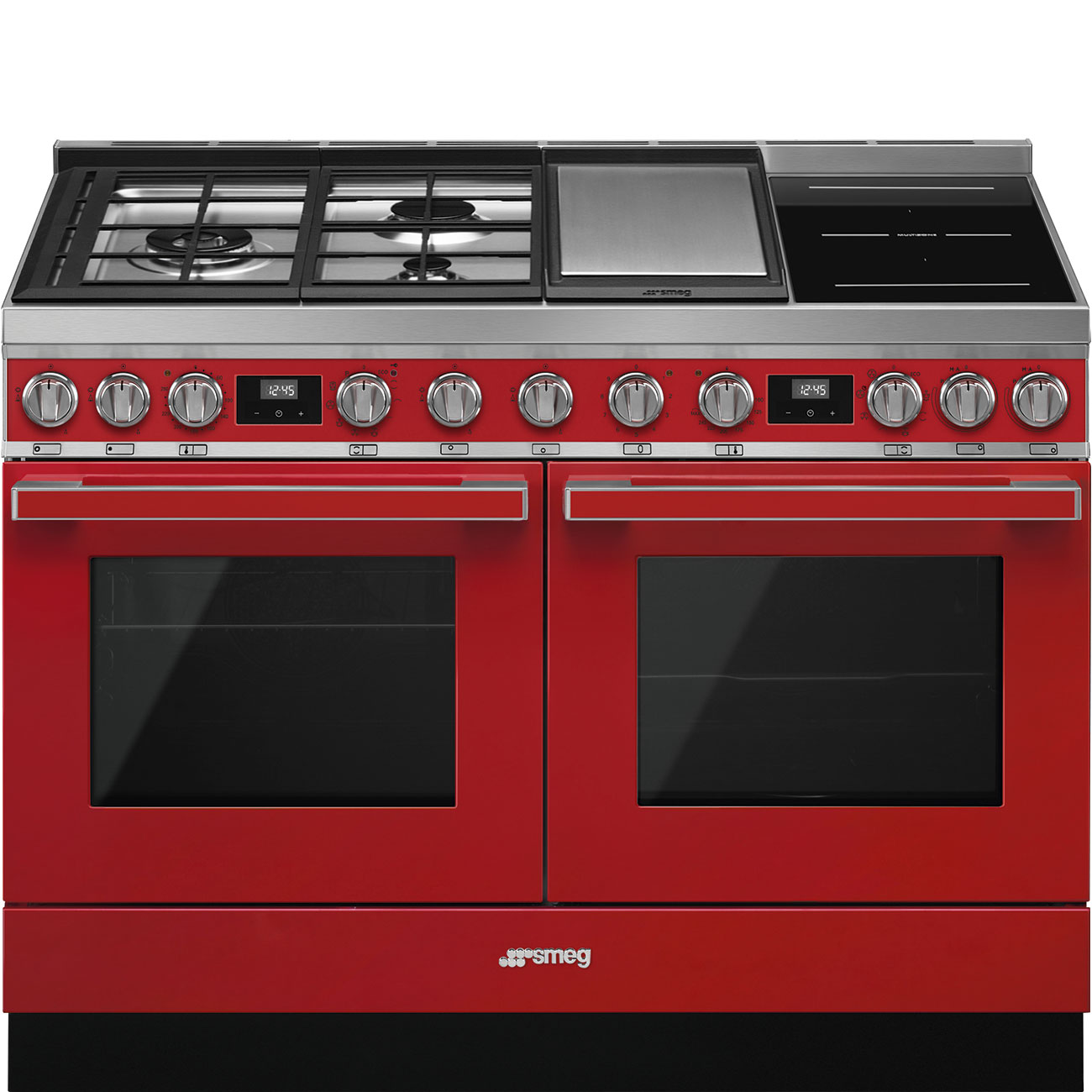 Smeg Red Cooker with Mixed Hob_1