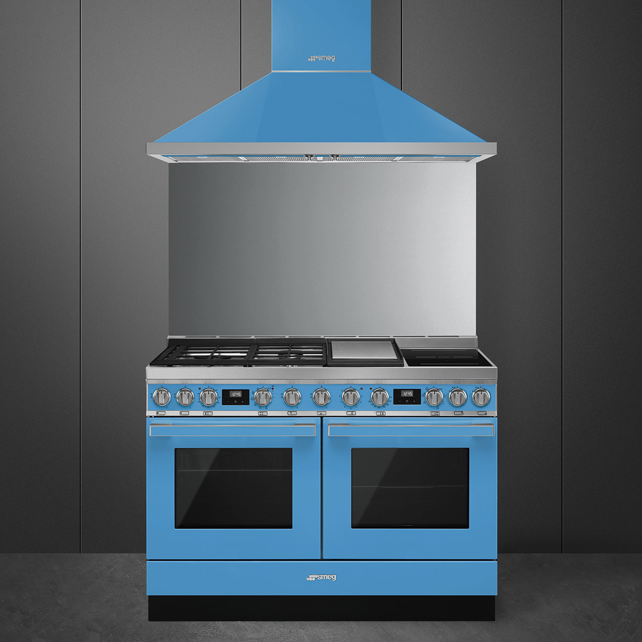 Smeg Turquese Cooker with Mixed Hob_9