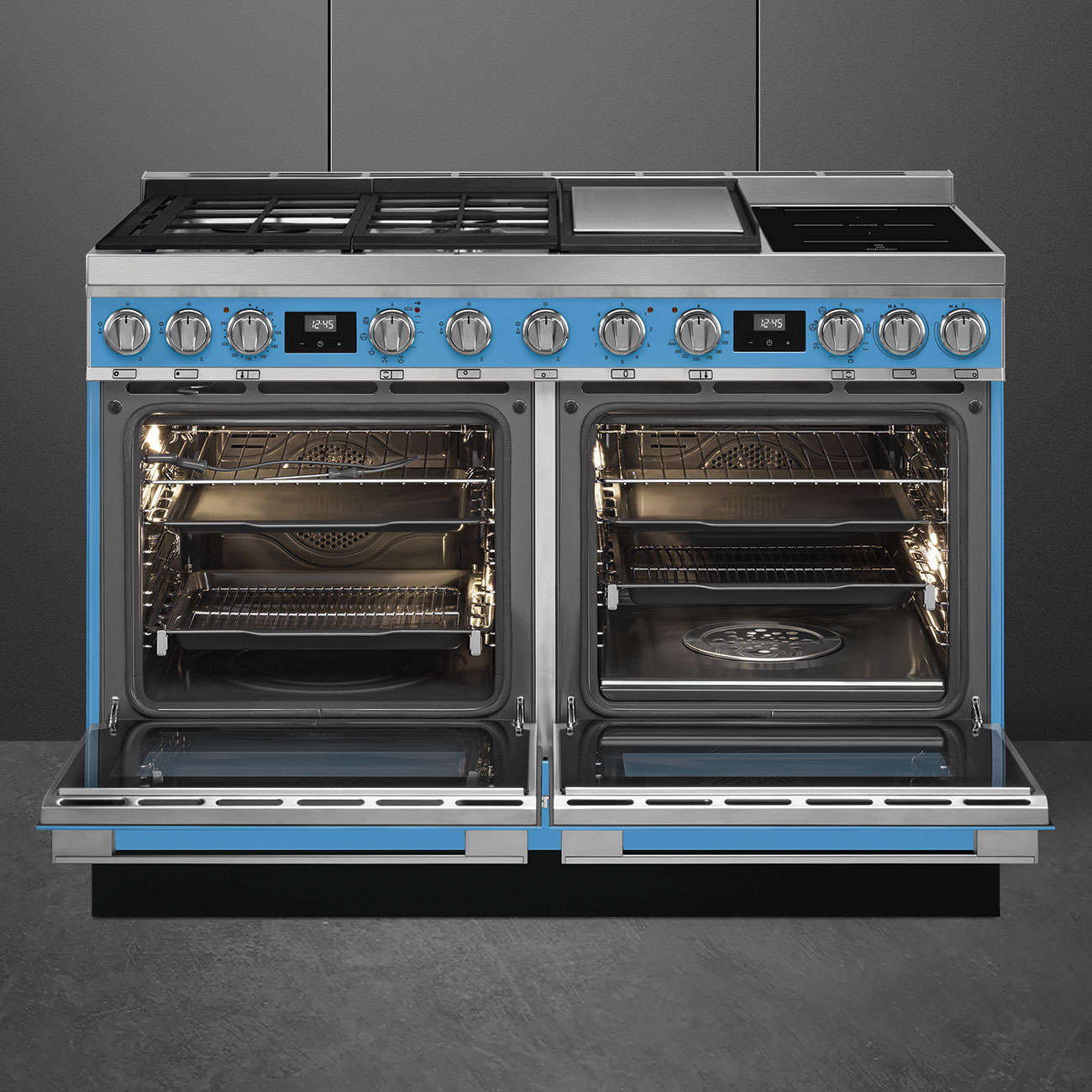 Smeg Turquese Cooker with Mixed Hob_2