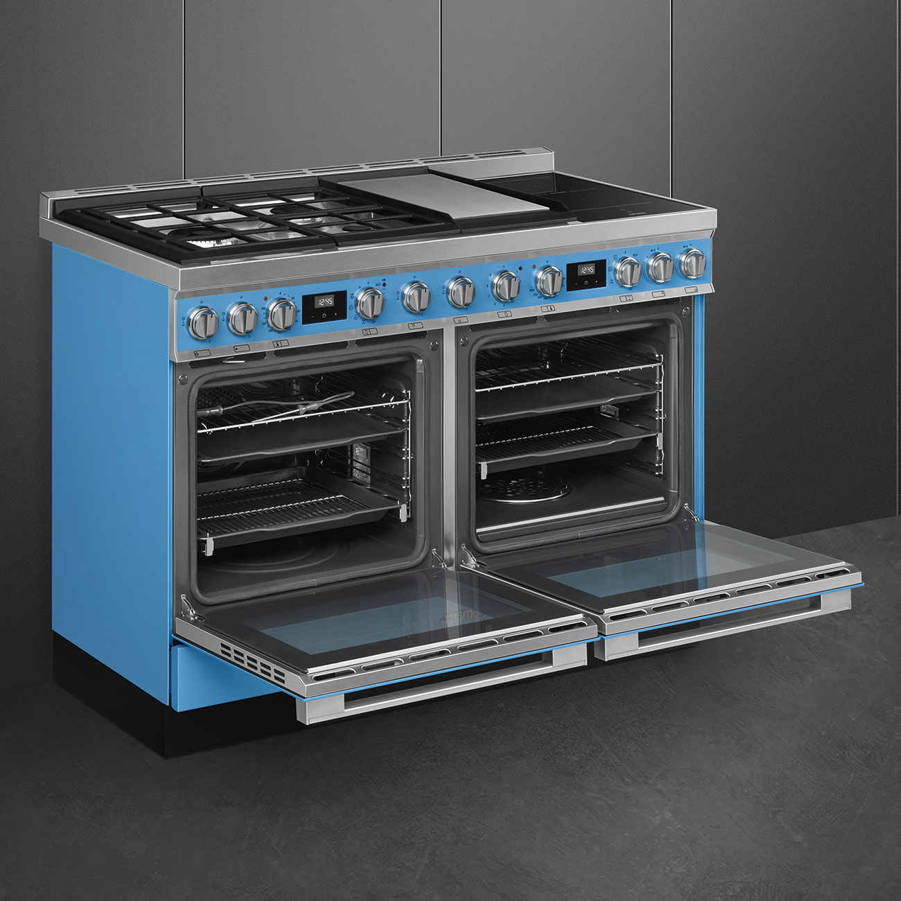 Smeg Turquese Cooker with Mixed Hob_3