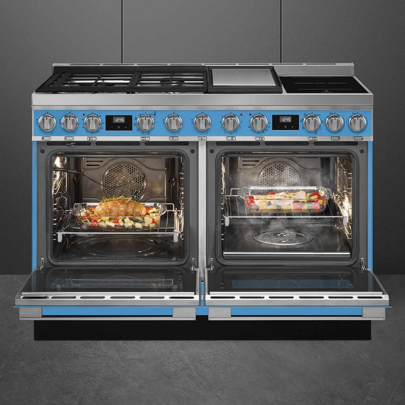 Smeg Turquese Cooker with Mixed Hob_8