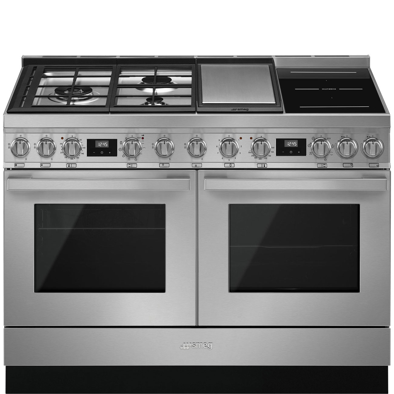 Smeg Stainless steel Cooker with Mixed Hob_1