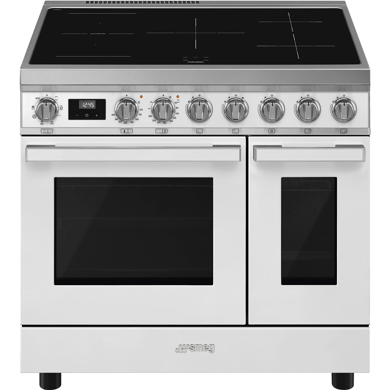Smeg White Cooker with Induction Hob_1