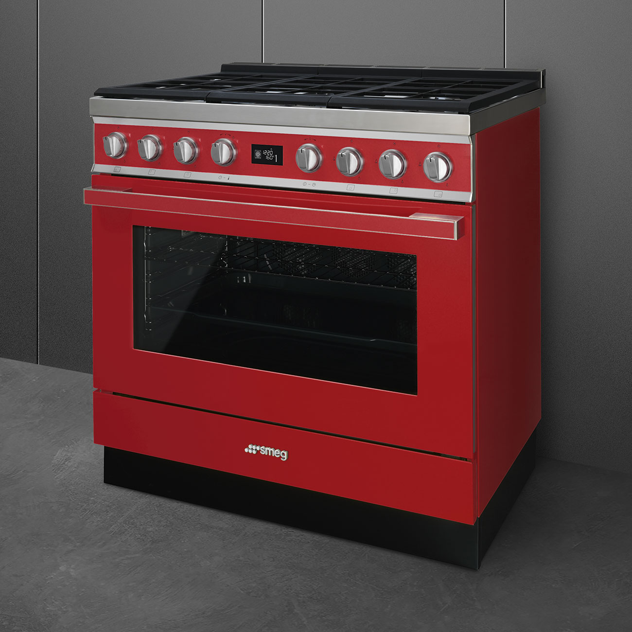 Smeg Red Cooker with Gas Hob_2