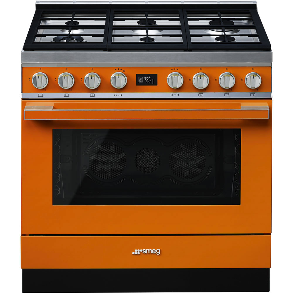 Smeg Orange Cooker with Gas Hob_1