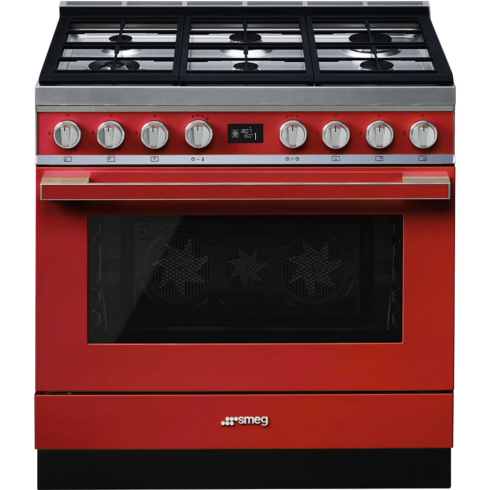 Smeg Red Cooker with Gas Hob_1