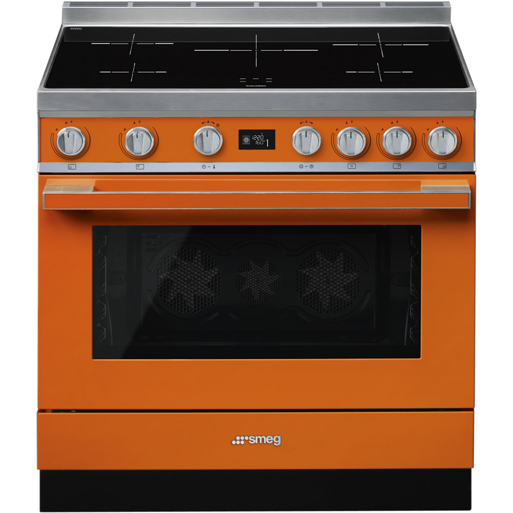 Cucina Smeg Arancione con piano cottura  Induzione_1