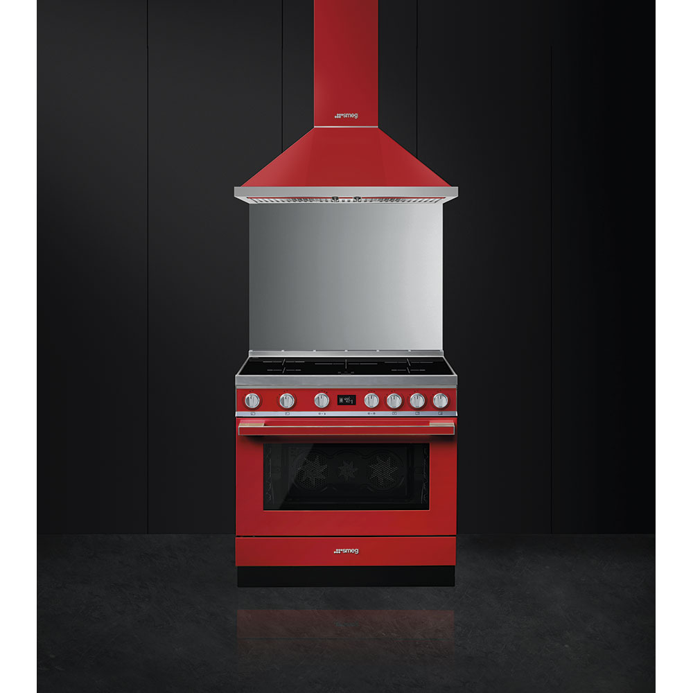 Smeg Red Cooker with Induction Hob_2