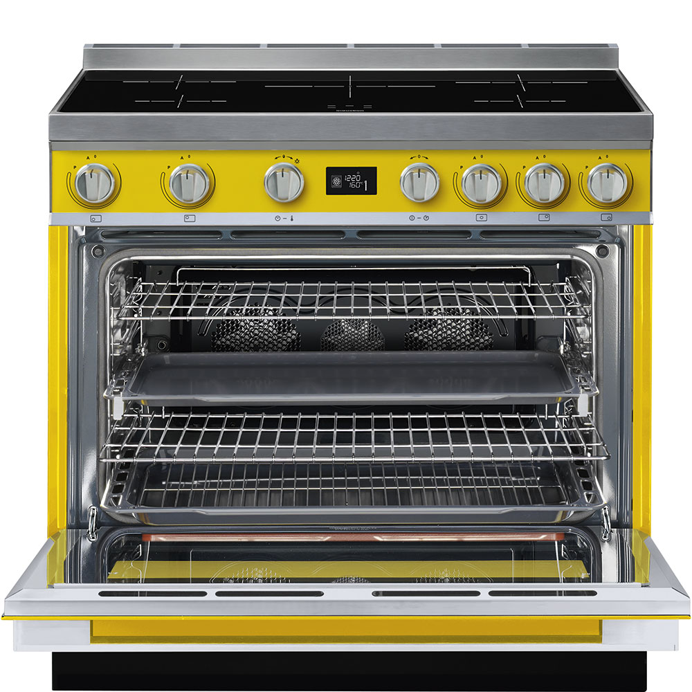 Smeg Yellow Cooker with Induction Hob_2
