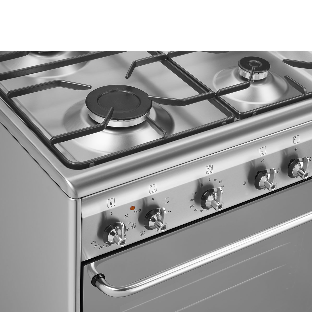 Smeg Stainless steel Cooker with Gas Hob_7