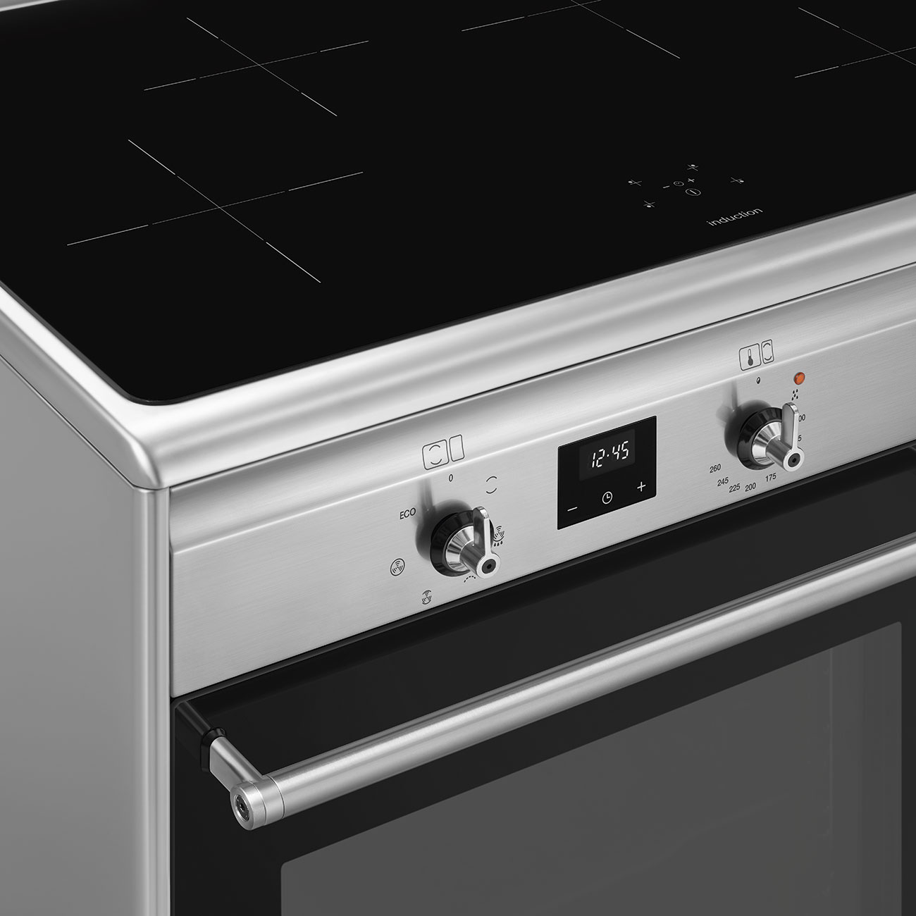 Smeg Stainless steel Cooker with Induction Hob_7
