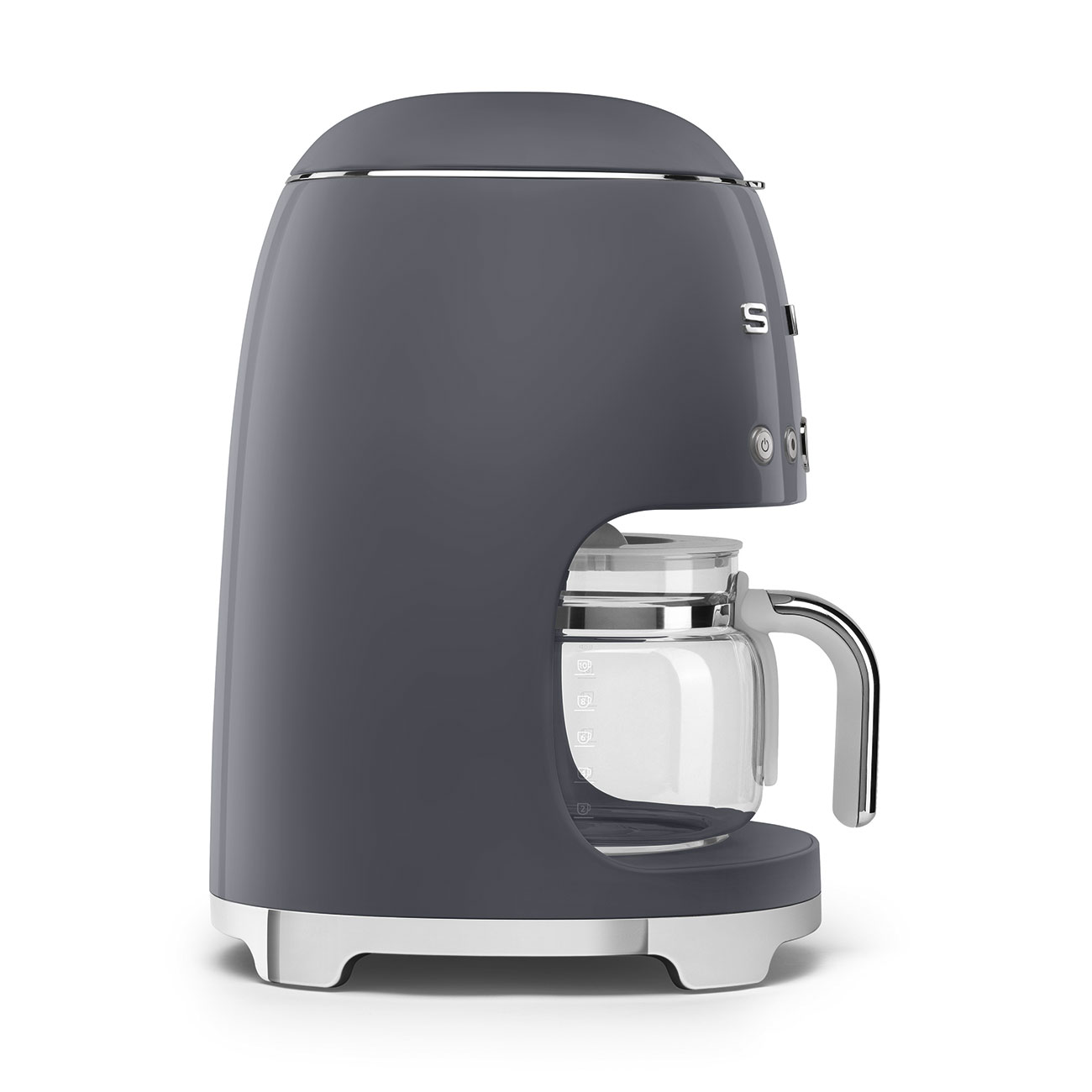 Smeg Retro Drip Coffee Machine and 2-Slice Toaster Bundle (Gray)