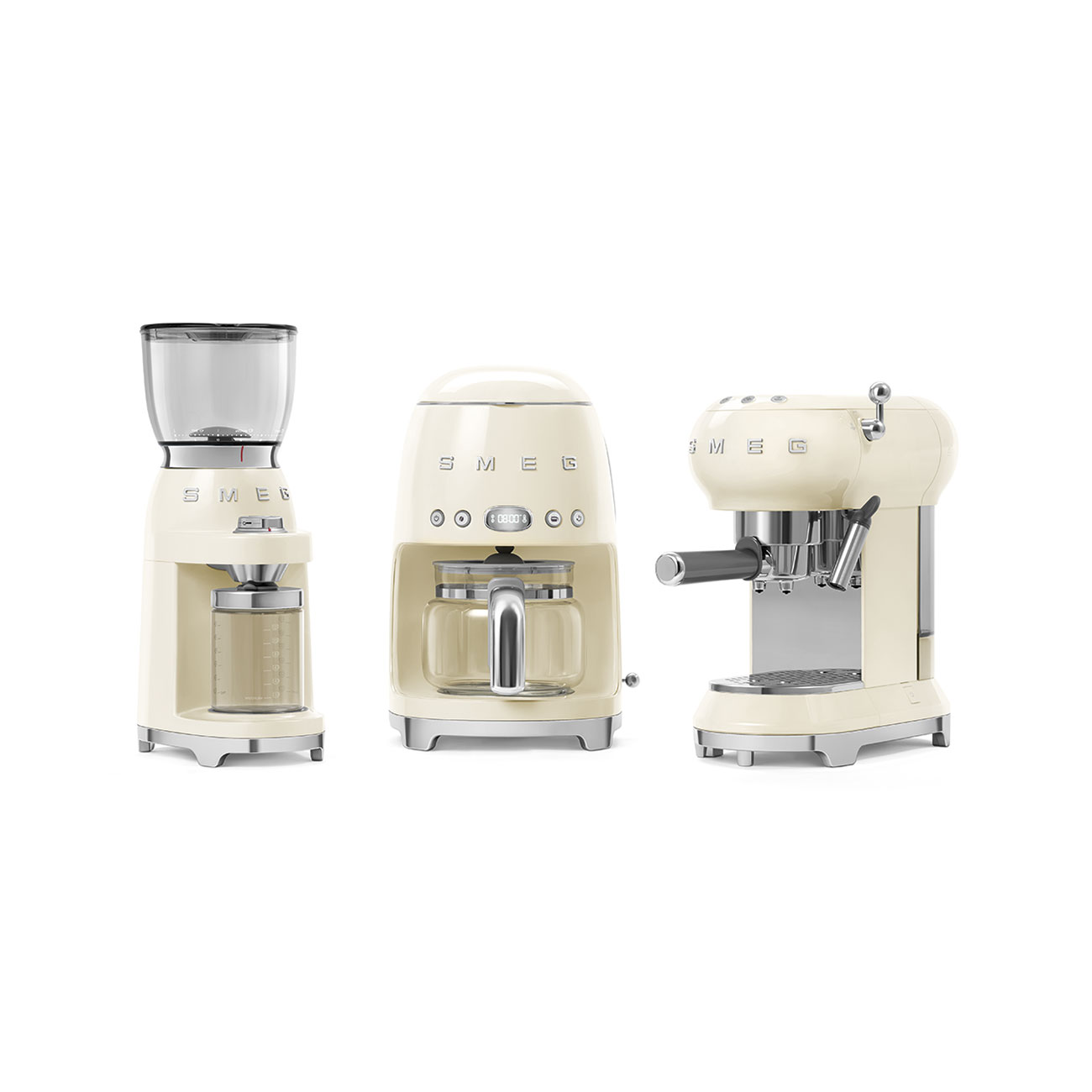 Smeg Cream Espresso Manual Coffee Machine - ECF01CRUK_8
