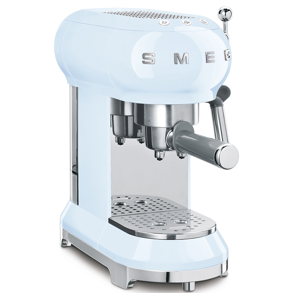Smeg Pastel Blue Espresso Manual Coffee Machine - ECF01PBUK_1