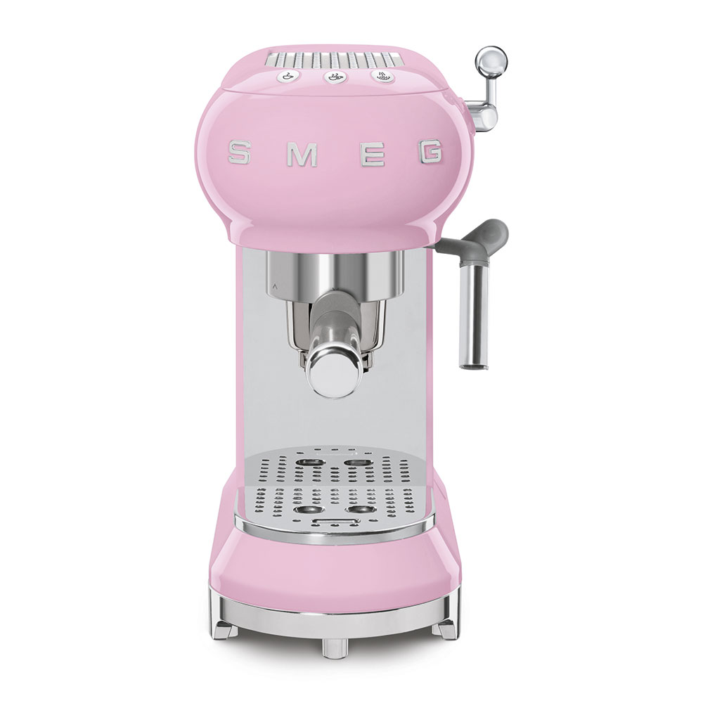 Smeg Cadillac Pink Espressomaschine mit Siebträger_4
