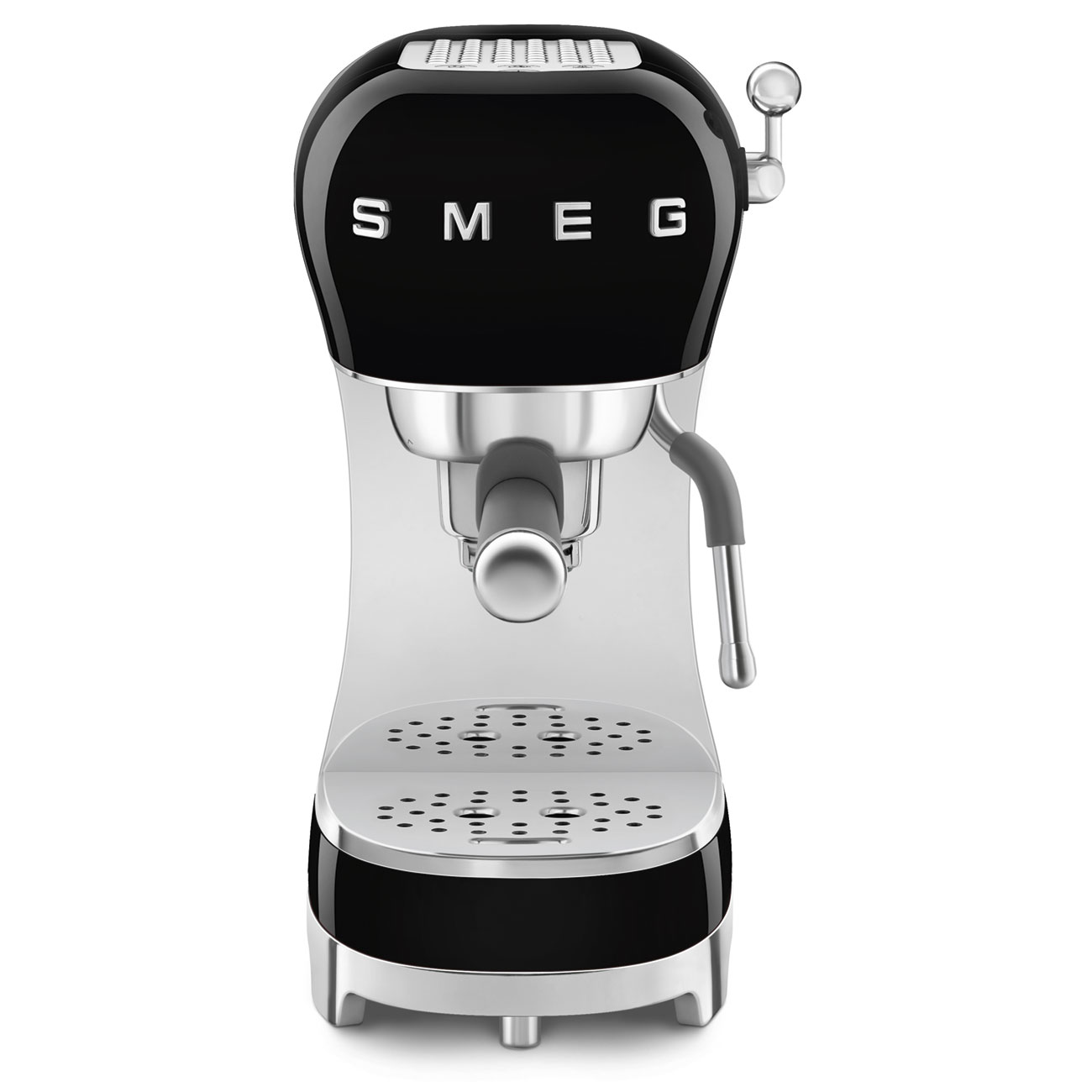 Smeg Black Espresso Manual Coffee Machine with Steam Wand_1