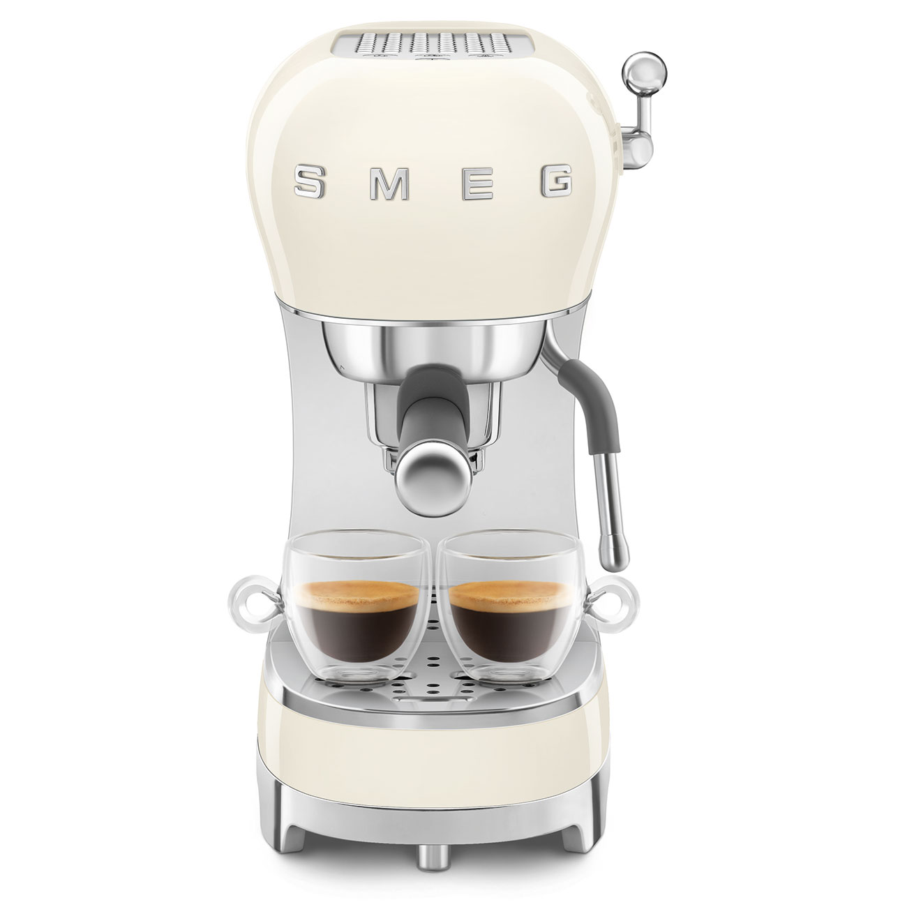 Smeg Cream Espresso Manual Coffee Machine with Steam Wand_5